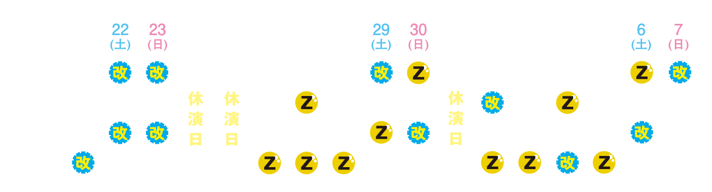 東京公演タイムテーブル